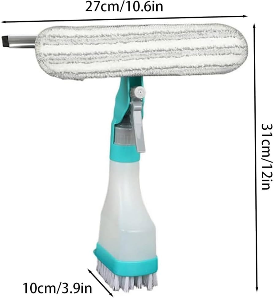 4 in 1 Spray Window Cleaning Brush, Multifunctional Glass Cleaning Scrub With Water Spray, Household Glass Wiper With Water Gun