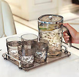 Glass Pitcher With Lid, Heat Resistant Juice Containers, Transparent Glass Water Jug