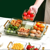 Luxury Fruit Plate, Home Candy Melon Seed Box, Dried Fruit Plate Partition Platter