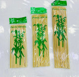 Pack Of 80 BBQ Bamboo Stick, Long & Flat Barbeque Grill Bamboo Stick, Wooden Barbecue Kabob Skewers
