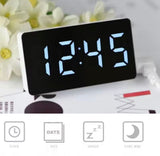 USB Operated Multifunction Alarm Desk Clock, Mirror Table Clock, Mini Digital Alarm Clock