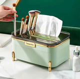 Multifunctional Plastic Vertical Tissue Box, Napkin Paper Container Desktop Organizer, Tissue Storage Box