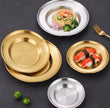 Luxury Matte Gold Stainless Steel Serving Plate, Multipurpose Food Plate, Kitchen Serving Plate