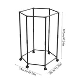 360° Rotating Metal Clothes Stand Rack With Wheels, Multi Purpose Garment Organizer, Rolling Clothes Hanging Rack, Portable Clothes Storage Rack, Space Saving Rolling Clothes Rack
