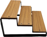 3 Step Bamboo Seasoning Organizer Shelf, Spice Storage Holder, Wooden Display Spice Rack Stand, Kitchen Gadgets