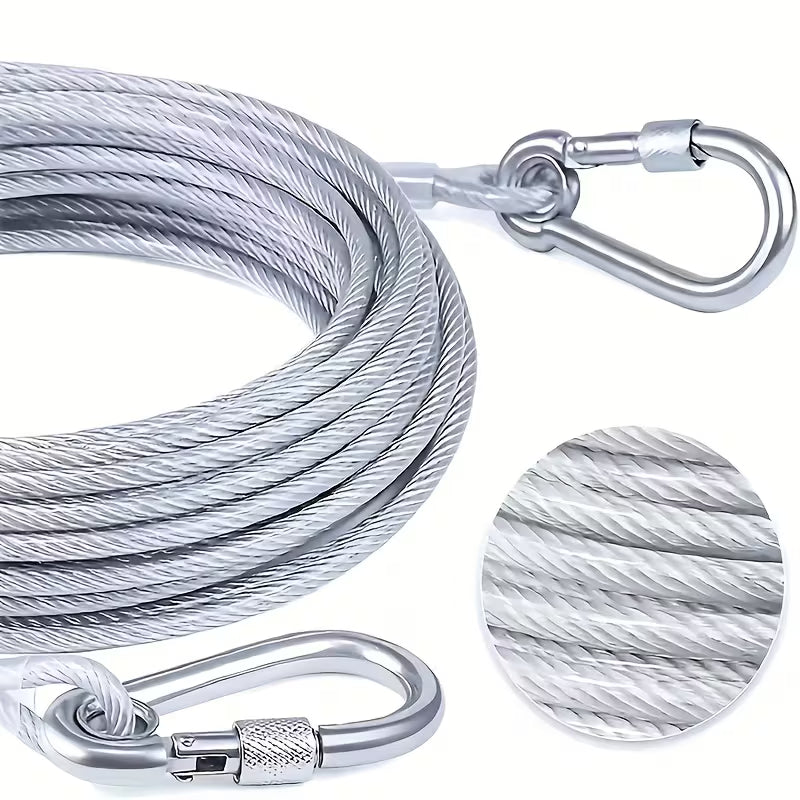 Heavy Duty Stainless Steel Clothes Drying Rope – 2M Portable Laundry Hanging Line for Indoor & Outdoor Use