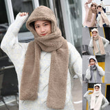 Winter Faux Fur Plush BearHood Scarf Hat & Gloves Set – Warm Winter Accessories Pakistan
