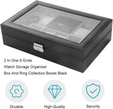 8-Slot PU Leather Watch Box – Elegant Watch Storage & Organizer