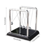 Newton Cradle Balance Steel Balls, 5 Balls Physics Science Pendulum Desk Toy, Home Decor Anti Stress Game Toy, Metal Pendulum Ball School Teaching Supplies, Steel Ball Balance Toy, Cool Office Decor and Tabletop Toys for Stress Relief