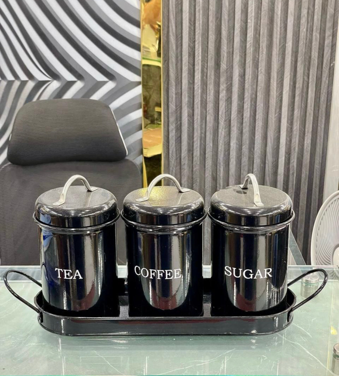 Set Of 3 Coffee Sugar Container Set, Seasoning Bottle Spice Jars, Multifunctional Kitchen Cereal Dispenser Storage Containers