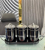 Set Of 3 Coffee Sugar Container Set, Seasoning Bottle Spice Jars, Multifunctional Kitchen Cereal Dispenser Storage Containers