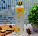 1L Frosted Time Marker Water Bottle – BPA Free Leakproof Gym Bottle