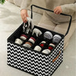 12 Grid Foldable Shoe Storage Box with Dividers, Non Woven Fabric Shoe Organizer, Dust proof Closet Storage Bag, Under Bed Shoes Organizer
