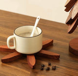 Expandable Tree Shape Pot Stand, Tree Design Wooden Trivet,     Foldable Wooden Heating Pad,     Heat Resistant Wooden Pot Stand,     Blossom Wooden Trivet
