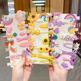 Set Of 14 Baby Hair Clips Card, Creative Sweet Kid Side Tassels Clips, Tiny Hair Clips for Baby Girls, Princess Decorative Hair Accessories