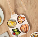 4 In 1 Heat Resistant Omelette Pan, Creative Heart Round Star Shape Frying Pan, Non Stick Frying Pan, Household Breakfast Maker Pan