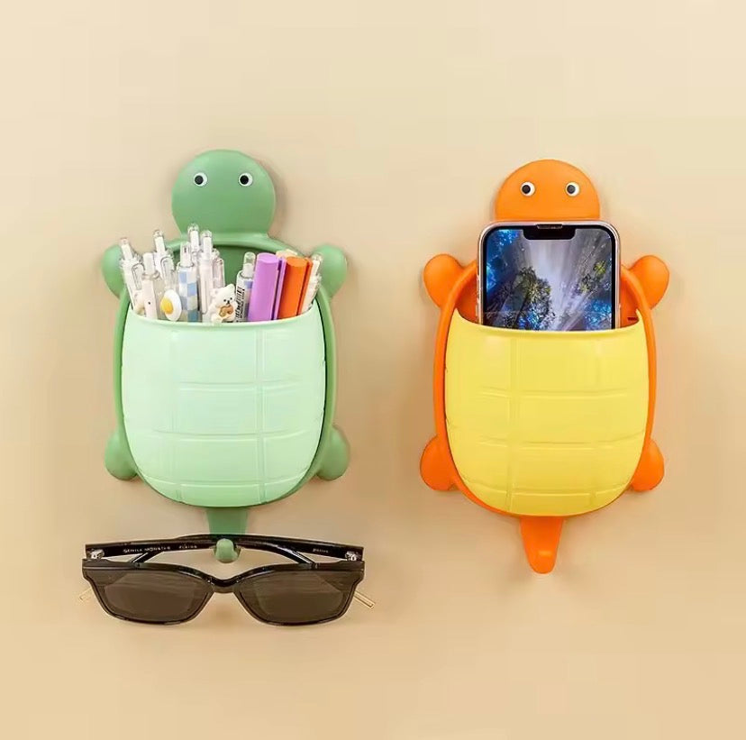 Turtle Design Toothbrush Holder, Creative Cute Mobile Holder, Wall Mounted Creative Soap Holder