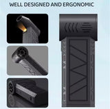 Rechargeable Powerful Blower with LED, Mini Turbo Jet Fan, Adjustable Wind Speed Turbo Violent Blower