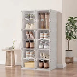 2 Layer Foldable Shoe Cabinet, Transparent Foldable Shoe Rack, Portable Shoe Cabinet With Door, Plastic Corner Shoe Rack