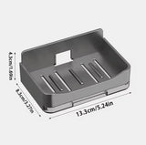 Creative Wall Mounted Soap Holder, Self Adhesive Punch Free Soap Box, Drainage Waterproof Soap Storage Tray, Bathroom Soap Holder Tray