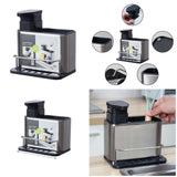 Kitchen Sink Cutlery Holder, Stainless Steel Flatware Organizer, Kitchen Utensils Cutlery Caddy Counter, Multifunctional Kitchen Sink Washing Sponge Storage Rack, Chopstick Cage with Water Outlet Tray