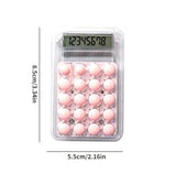 Transparent Electronic Calculator, Mini Pocket LCD Display Calculator, 8 Digit Large Display Big Buttons Calculator