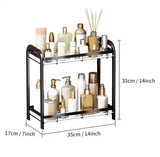2 Layer Kitchen Storage Rack, Bathroom Shelf Storage Rack, Double Layer Plant Stand Counter Top, Multipurpose Storage Rack