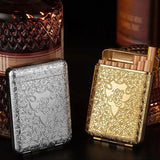 Royal Cigarette Holder, Retro 16 Pcs Cigarette Box, Peaky Blinders Flick Box Holder, Luxury Vintage Carved Cigarette Box, Shelby Smoke Pocket Holder, Portable Smoking Tool, Expandable Cigarette Cases