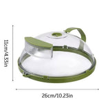 Transparent Food Cover Dome, Microwave Splatter Cover With Water Steamer, Reusable Microwave Food Cover, Kitchen Food Cover with Lock Clips