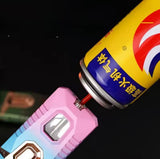 Creative Dual Flame Torch Jet Lighter, Grinding Wheel Windproof Metal Lighter, Cigarette Accessories