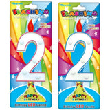 Birthday Flashing Candles, LED Birthday Candles, Numerical Cake Decorations Candles, Colorful Cake Topper Numbering Candles, Multicolor Flashing Cake Candles