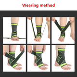 Compression Ankle Support Wrap, Adjustable Sport Wrap, Breathable Elastic Ankle Protector