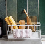 Kitchen Faucet Sponge Holder, Kitchen Sink Storage Rack, Punch Free Sink Sponge Rack, Iron Dish Sponge Holder