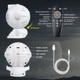 Astronaut Starry Projector Lamp, DIY Astronaut Galaxy Atmosphere Light, Vortex Colorful Rotating Projection Light, Laser Nebula Projector Night Light