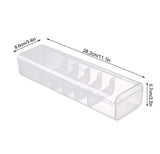 Multi Compartment Data Cable Storage Box, Transparent Data Cable Organizer With Lid, Dustproof Desktop Organizer For Office Home