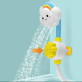 Baby Manual Shower Head Sprayer, Cloud Design Press Type Plastic Shower, Bathroom Children Water Sprinkle Game Toys