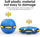 Magic Flying Saucer Ball, Outdoor Flat Throw Disc Ball, Foot Pressure Decompression Vent Ball, UFO Saucer Deformed Ball, Elastic Flying Saucer Toy for Kids, Frisbee Ball Dog Toy, Kids Playing Stomp Ball