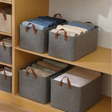 Foldable Wardrobe Organizer, Steel Frame Storage Box, Folding Fabric Baskets For Storage, Collapsible Steel Frame Storage Box, Stackable Closets Clothes Pants Jeans Storage Box, Household Large Capacity Storage Wardrobe