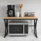Dual Deck Countertop Microwave Storage Rack, Wooden Kitchen Countertop Organizer, Multi Purpose Kitchen Utility Shelf, Kitchen Appliance Stand