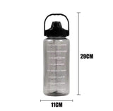 2L Portable Travel Water Bottle With Straw, Transparent Refillable Leakproof Water Bottle, Flip Lid Drink Jug, Water Flask Drinking Bottle