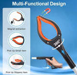 Foldable Grabber Picking Tool, Collapsible Garbage Grabber, Lightweight Heavy Duty Elderly Gripper, Aluminum Alloy Folding Type Garbage Clip