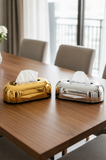 Luxury Chrome Tissue Box, Napkin Dispenser Container, Desktop Tissue Holder