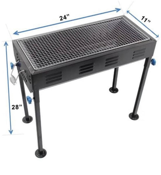 Portable Japanese Barbecue Grill With Stand, Iron Portable Folding Charcoal Barbecue Grill For Outdoor, Multifunctional Portable Charcoal Grill