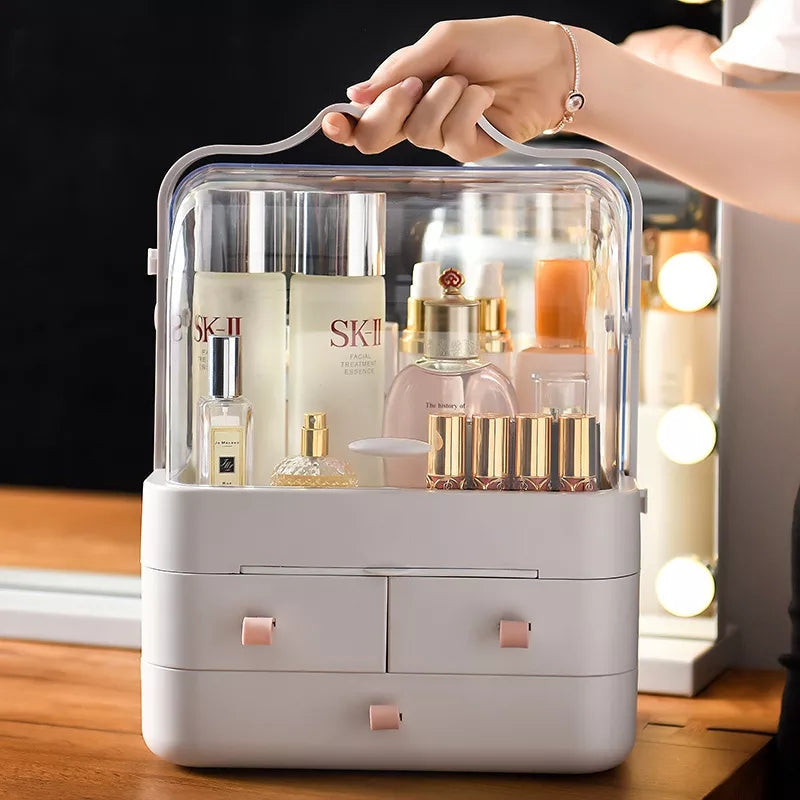 Acrylic Double Door Cosmetic Organizer