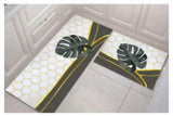 Set Of 2 Kitchen Floor Mat, Non-slip Kitchen Carpet, Kitchen Mat Bedroom Long Rug, Anti Slip Floor Mat, Modern Kitchen Mate