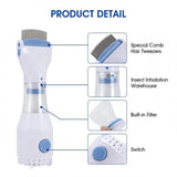 Electric Lice Remover, Portable Lice Comb, Anti lice Removing Device, Fleas Removal Comb For Dogs Cats Pet, Head Lice Remover Machine, Filter Trap Head Lice Catcher, Multipurpose Electric Vacuum Comb