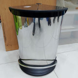 Triangle Trash Can, Butterfly Pedal Waste Bin, 12L Household Trash Solution, Stainless Steel Recycling Bins, Kitchen Bathroom Trash Collector
