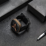 Kademan Analog Watch, Sports Watch With Leather Strap