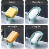 Dolphin Drain Soap Holder, Suction Cup Soap Tray, Bathroom Shower Soap Holder, Perforated Suction Cup Soap Dish