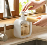Hand Pump Soap Dispenser, Home Refillable Bottle Liquid Container, Transparent Square Soap Dispenser